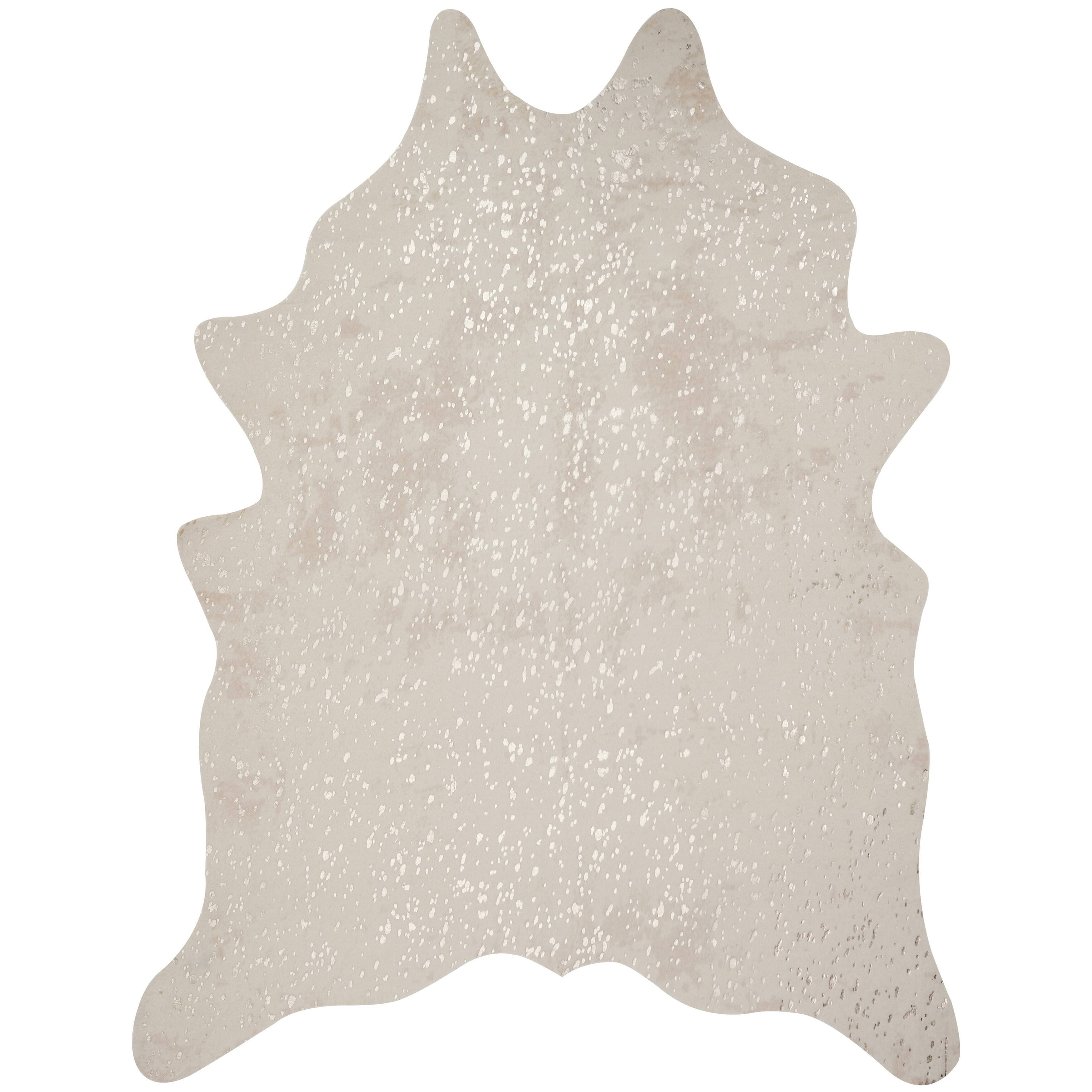 Clayton Ivory/ Champagne Faux Cowhide Rug - 6'2 x 8' | Bed Bath & Beyond