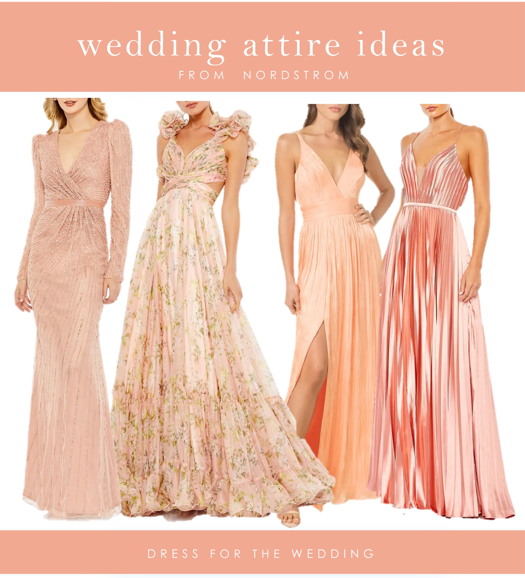 Peach dresses for wedding, wedding guest dress, coral dress, orange dress, bridesmaid dress, mother of the bride dress, fashion over 40, fashion over 50, summer wedding guest, formal dress, long dress, classic dress, black tie wedding, Mac Duggal dress, floral dress, peach bridesmaid dresses. Follow us for more cute dresses, bridesmaid dresses, wedding guest dresses, wedding dresses, and bridal accessories, plus wedding decor and gift ideas! #weddingguest #cutedresses #outfitideas #weddingstyle #ootd 

#LTKWedding #LTKxNSale #LTKOver40