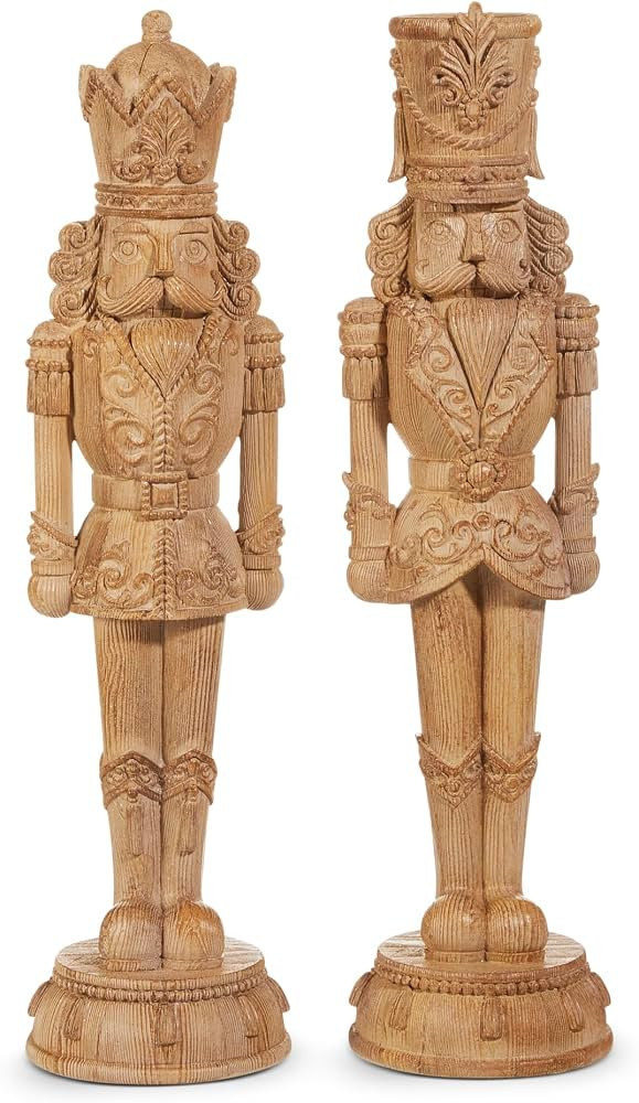 RAZ Imports Natural Wood-Look Nutcracker Figurines, 20 Inch Decorative Christmas Statues, Traditi... | Amazon (US)