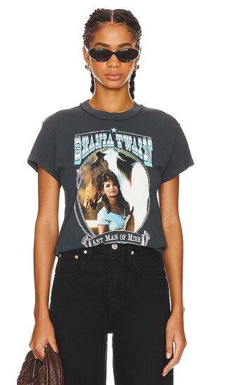 Shania Twain Any Man Of Mine Reverse Tour Tee in Vintage Black | Revolve Clothing (Global)
