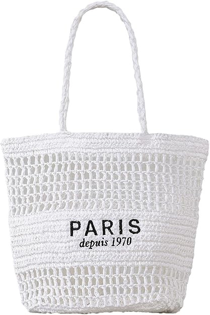 Straw Bag for Women Summer Trendy Foldable Mesh Crochet Tote Bag Straw Beach Purses and Handbags ... | Amazon (US)