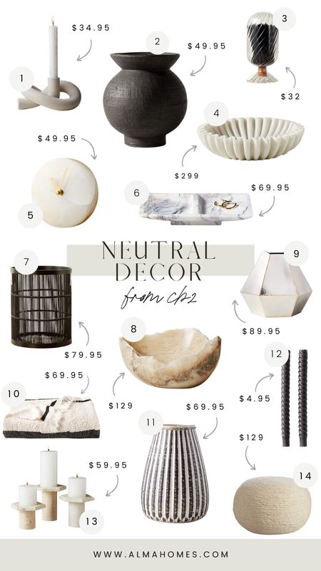 These stunning neutral decor pieces from CB2 go well with nearly every color palette. 🤍

#LTKFind #LTKhome