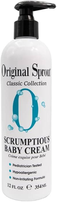 Original Sprout Scrumptious Baby Cream with Zinc for Babies Sensitive Skin, 12 oz. Bottle | Amazon (US)