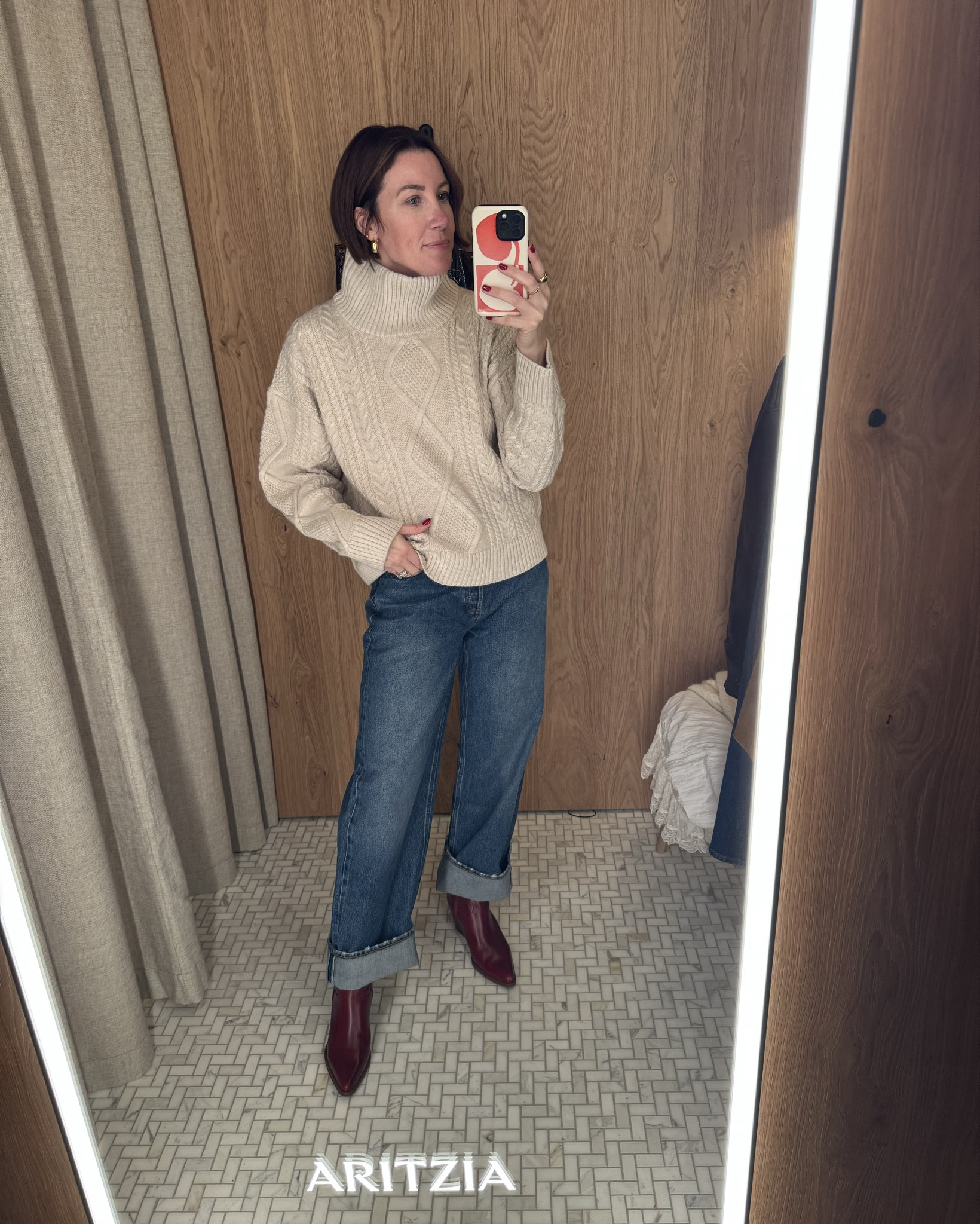The perfect fit and construction make a basic outfit not so basic. I sized down in the jeans (25) and up in the sweater (med). Boots run TTS. Also included all the coats I’m coveting! #LTKStyleTip

#LTKootd #LTKCyberWeek