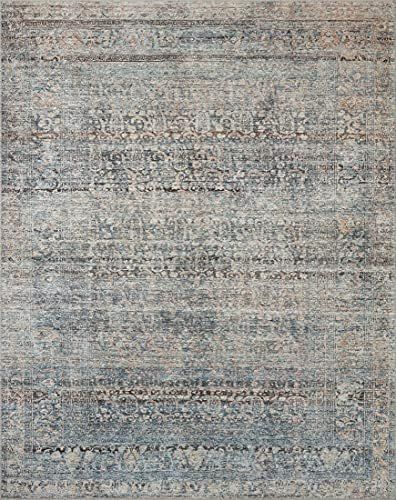 Amber Lewis x Loloi Billie Collection BIL-05 Denim / Blush, Traditional 7'-6" x 9'-6" Area Rug | Amazon (US)