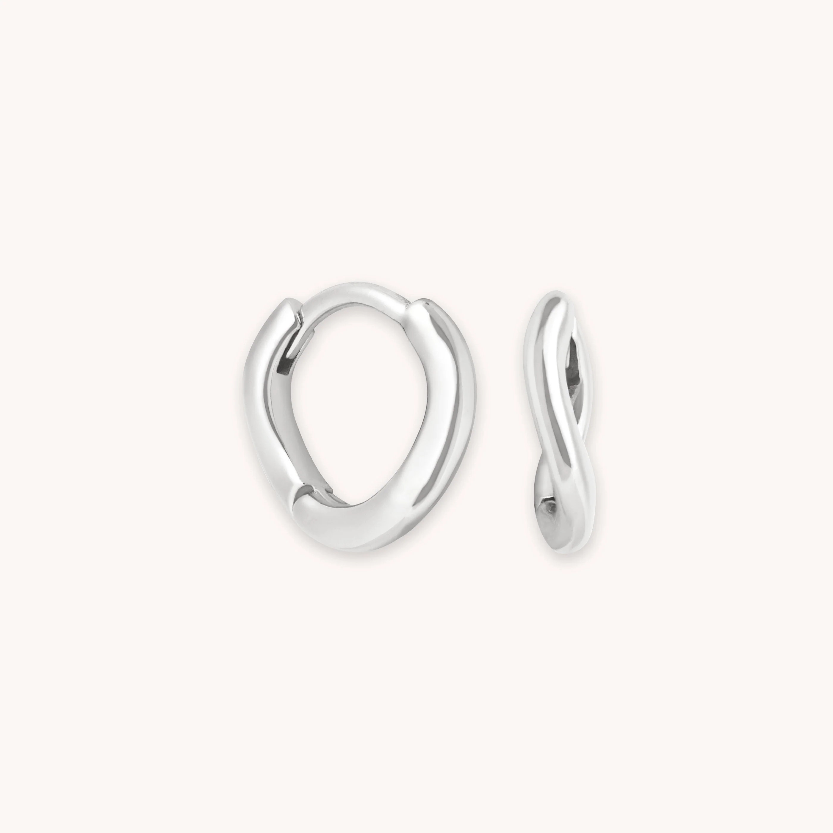 Wave Huggies in Silver | Astrid & Miyu UK