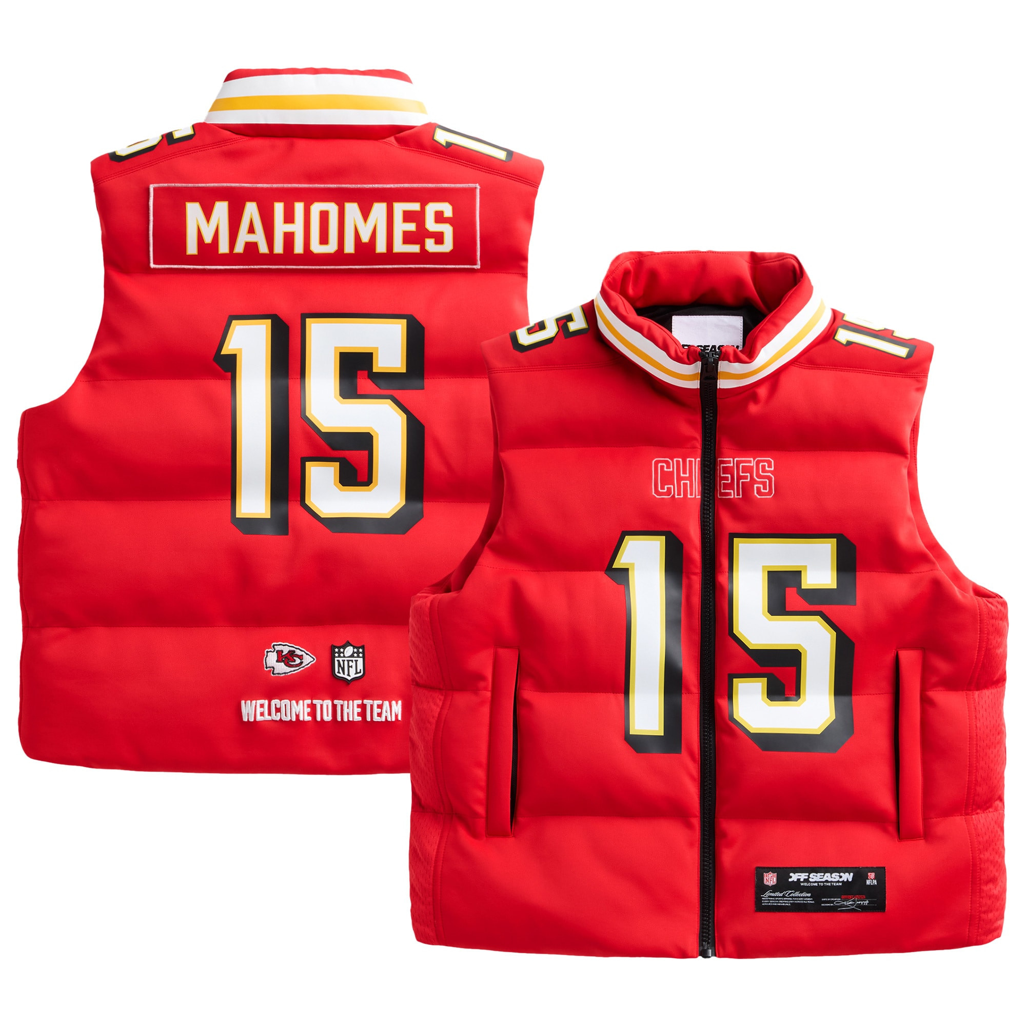 Patrick Mahomes Kansas City Chiefs Unisex Off Season x NFL Player Puffer Vest - Red | Fanatics