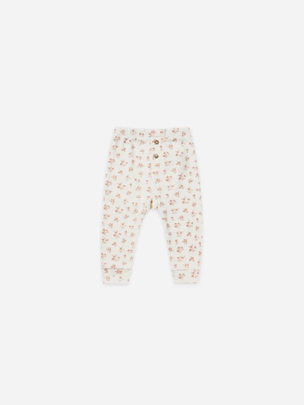 pointelle legging | blush floral | Quincy Mae