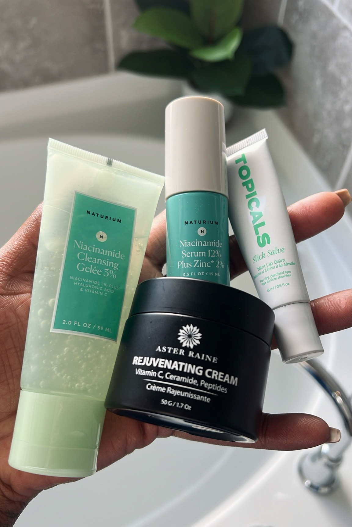 Last night’s skincare! Loving this Niacinamide serum from Naturium! Head to my link in IG Bio to shop the Aster Raine Rejuvenating Cream with code ICHUESTHETICS 

#LTKTravel #LTKFindsUnder100 #LTKGiftGuide