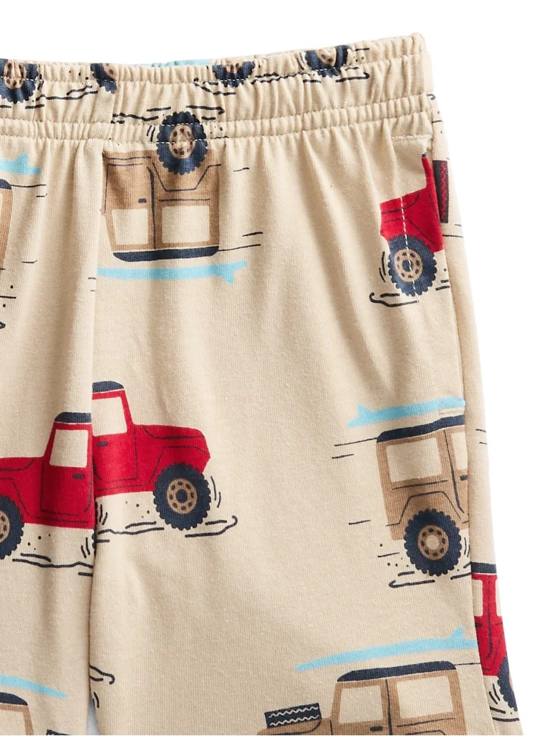 Wonder Nation Toddler Boys Short Sleeve Top and Shorts Outfit Set, 2-Piece, Sizes 12M-5T | Walmart (US)