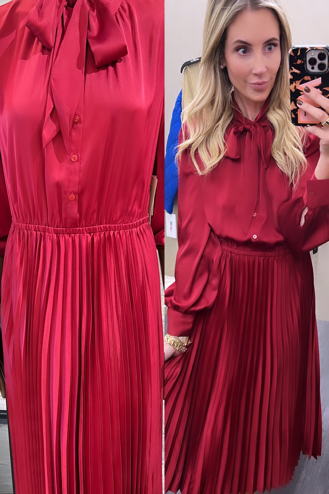 This is the perfect red midi dress for the holidays. I take my normal
Size. Size small. 

Modest dress. Midi dress. Red dress. 

#LTKHoliday #LTKworkwear #LTKsalealert