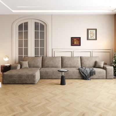 Cloud Couch with L-Shape Chaise,Modern Modular Sofa with Deep Seat, Upholstered Couches for Living Room Bedroom,Camel | Target