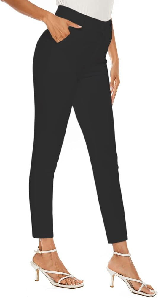 iChosy Women's High Waist Skinny Comfy Stretchy Work Pants with Pockets | Amazon (US)
