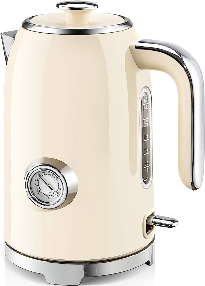 SUSTEAS Electric Kettle - 57oz Hot Tea Kettle Water Boiler with Thermometer, 1500W Fast Heating S... | Amazon (US)