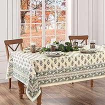 Elrene Home Fashions Nomad Winter Block Print Christmas/Holiday Rectangle Wrinkle Resistant Table... | Amazon (US)