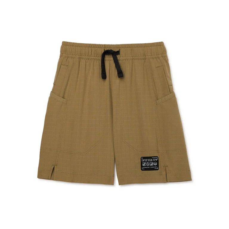 Athletic Works Boys Woven Ripstop Shorts, Sizes 4-18 & Husky | Walmart (US)