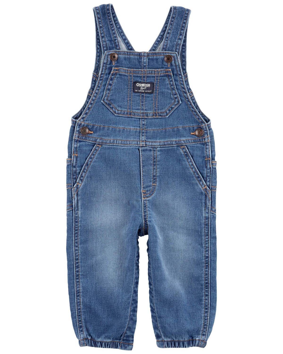Baby Knit-Like Denim Overalls | Carter's Inc