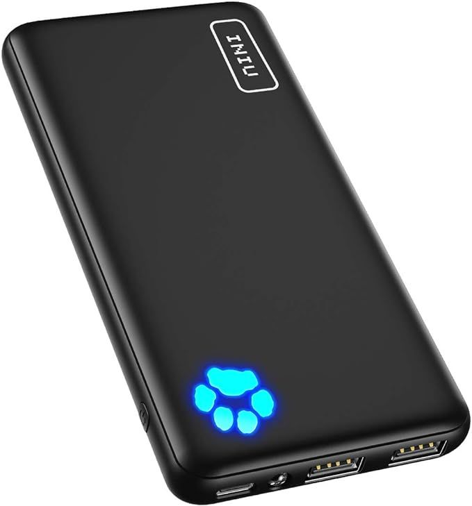 INIU Portable Charger, USB C Slimmest & Lightest Triple 3A High-Speed 10000mAh Power Bank, Flashl... | Amazon (US)
