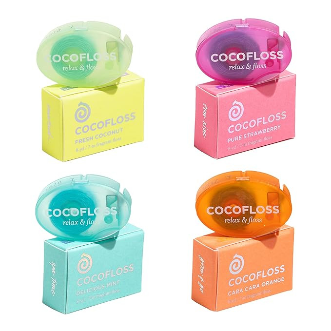 Cocofloss Woven Dental Floss, Travel Sampler, Dentist-Designed Oral Care with Coconut Oil, Waxed,... | Amazon (US)