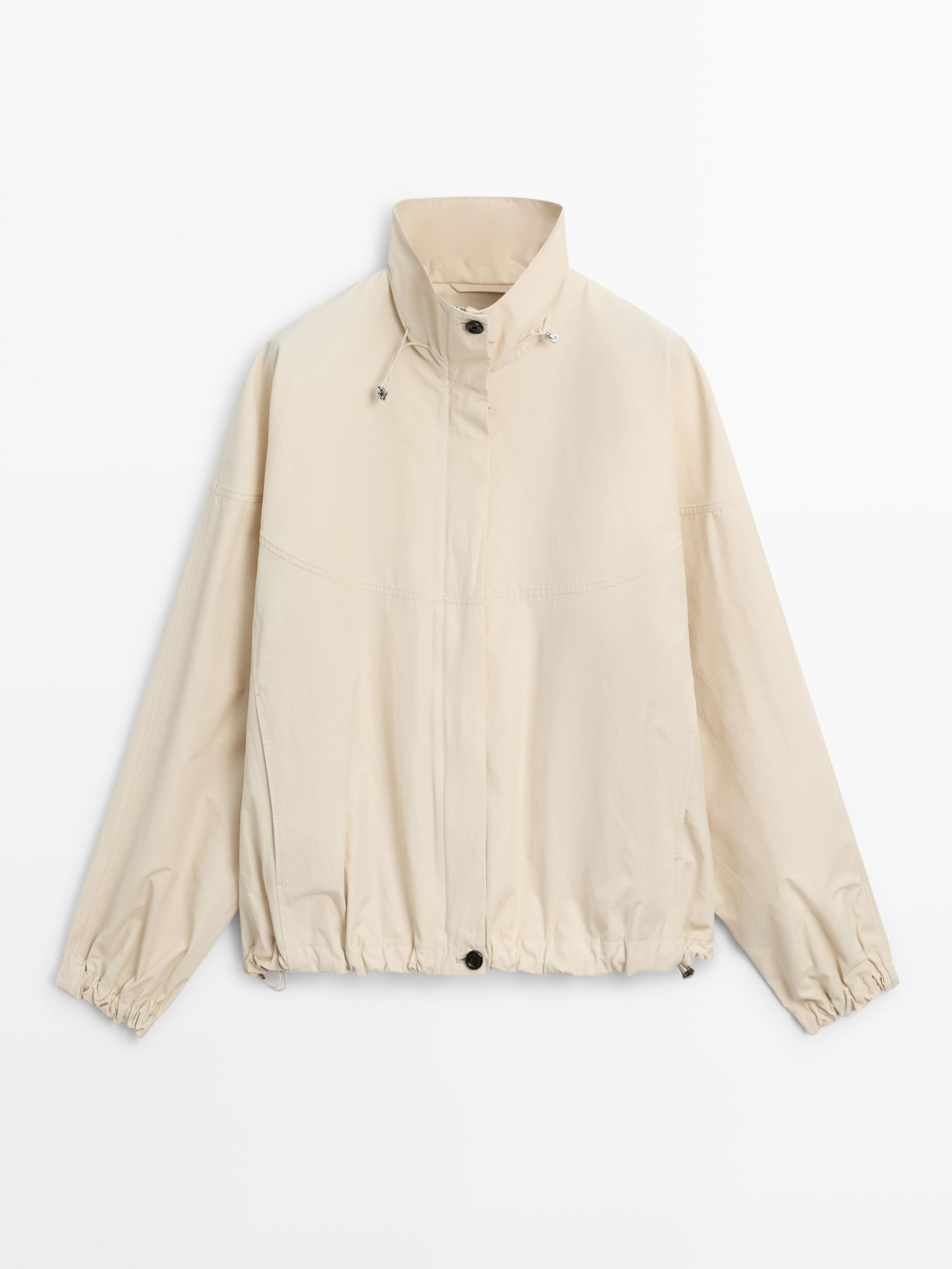 High neck bomber puff jacket | Massimo Dutti UK
