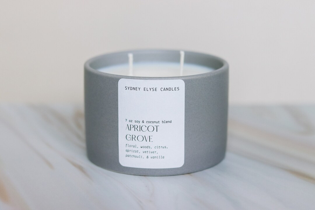 Apricot Grove Soy & Coconut Blend Candle Citrus Woods Patchouli Vanilla Fragrance Fruity and Wood... | Etsy (US)