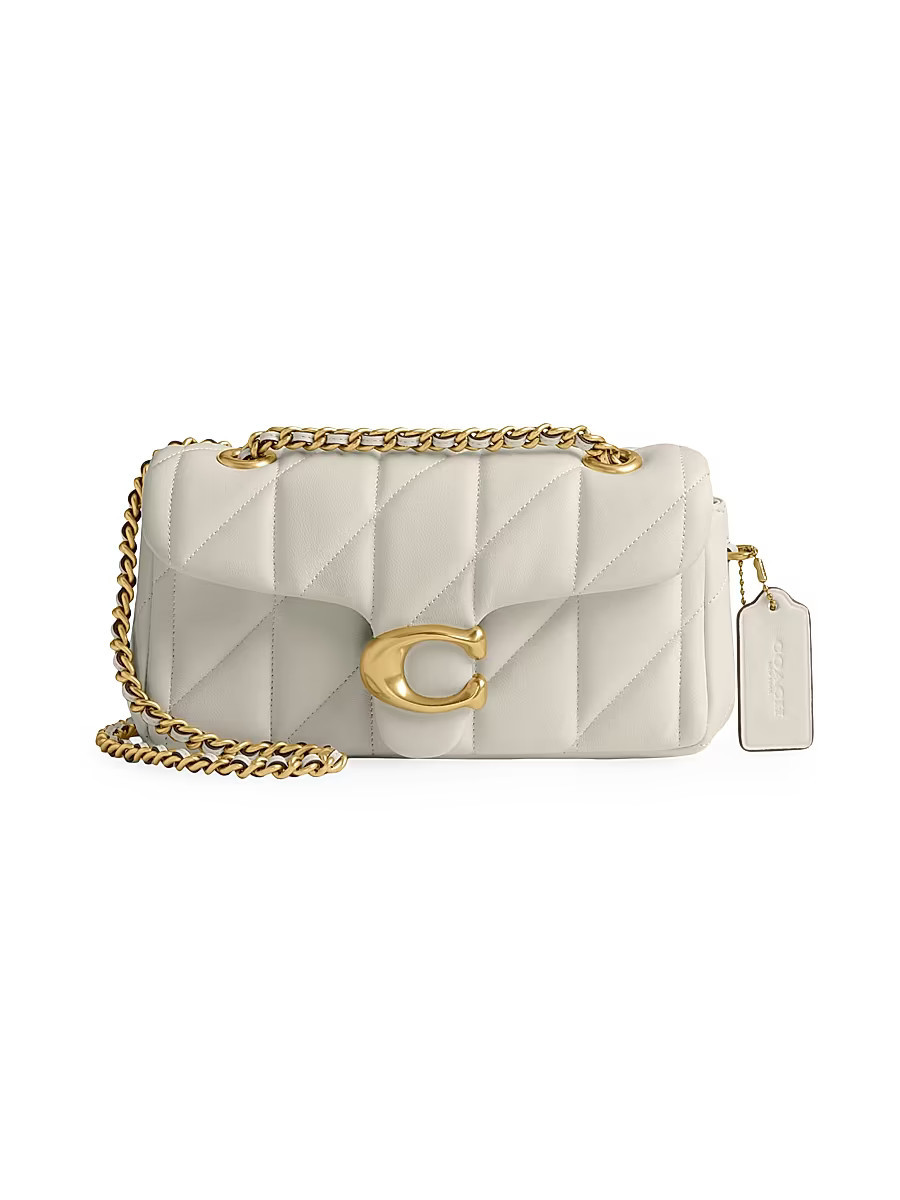 Women's Tabby Leather Shoulder Bag - Chalk Gold | Saks Fifth Avenue