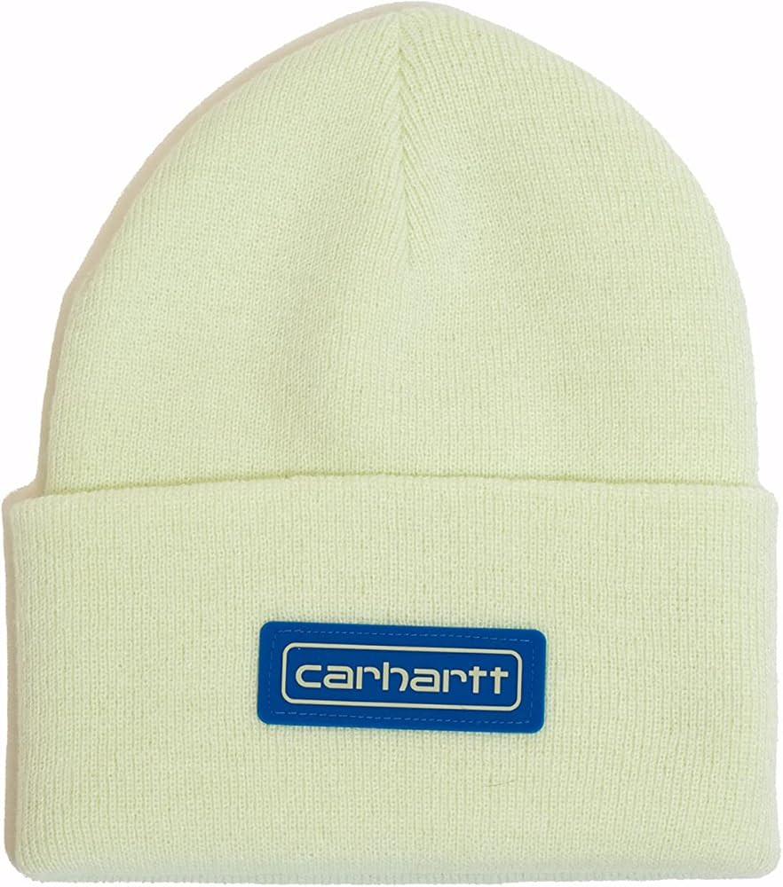 Carhartt Men's Knit Logo Patch Beanie, Hint of Lime, One Size at Amazon Men’s Clothing store | Amazon (US)