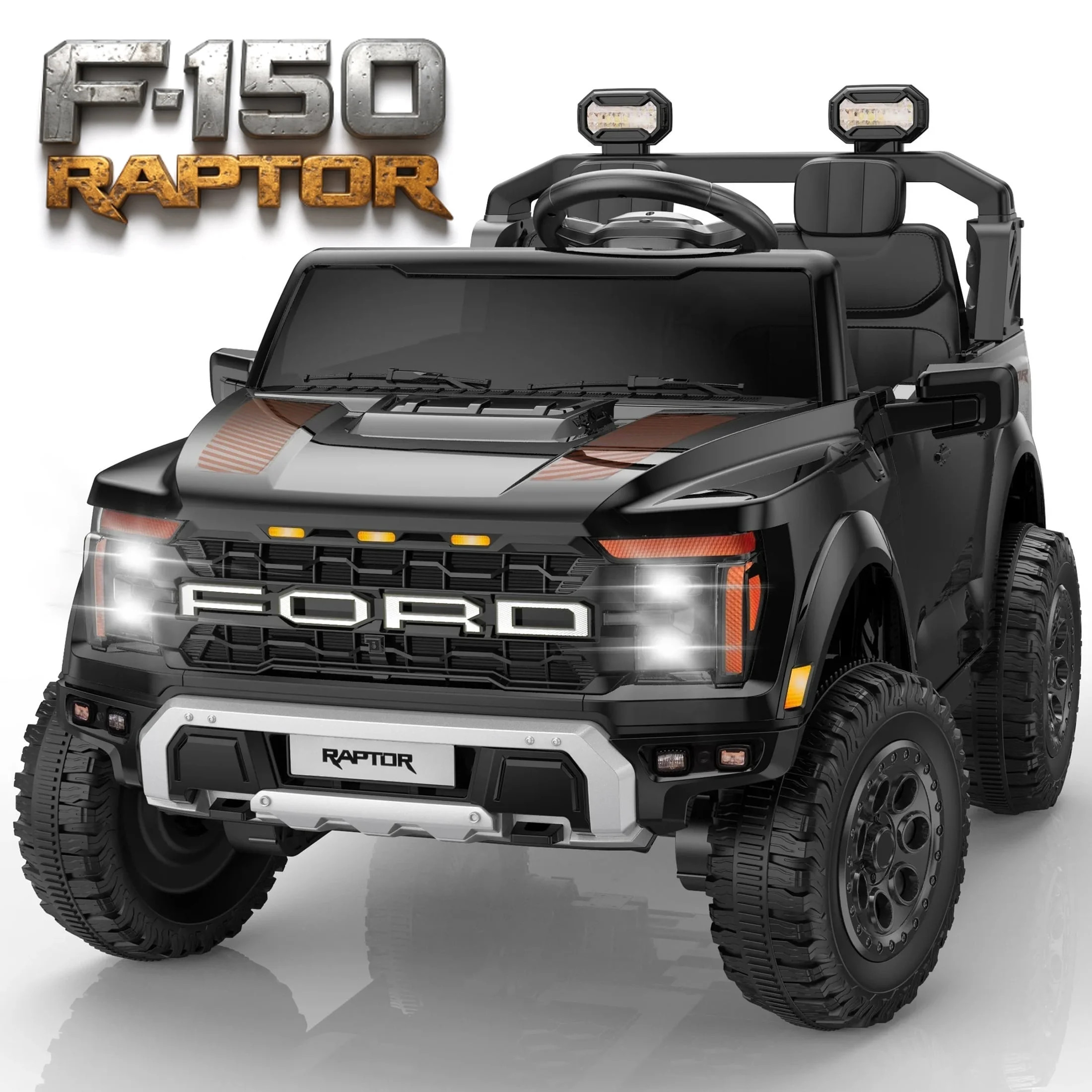 Ford F150 Raptor 24V Powered Ride on Cars for Kids, Extra large Real 2 Seater Ride on Toys with R... | Walmart (US)