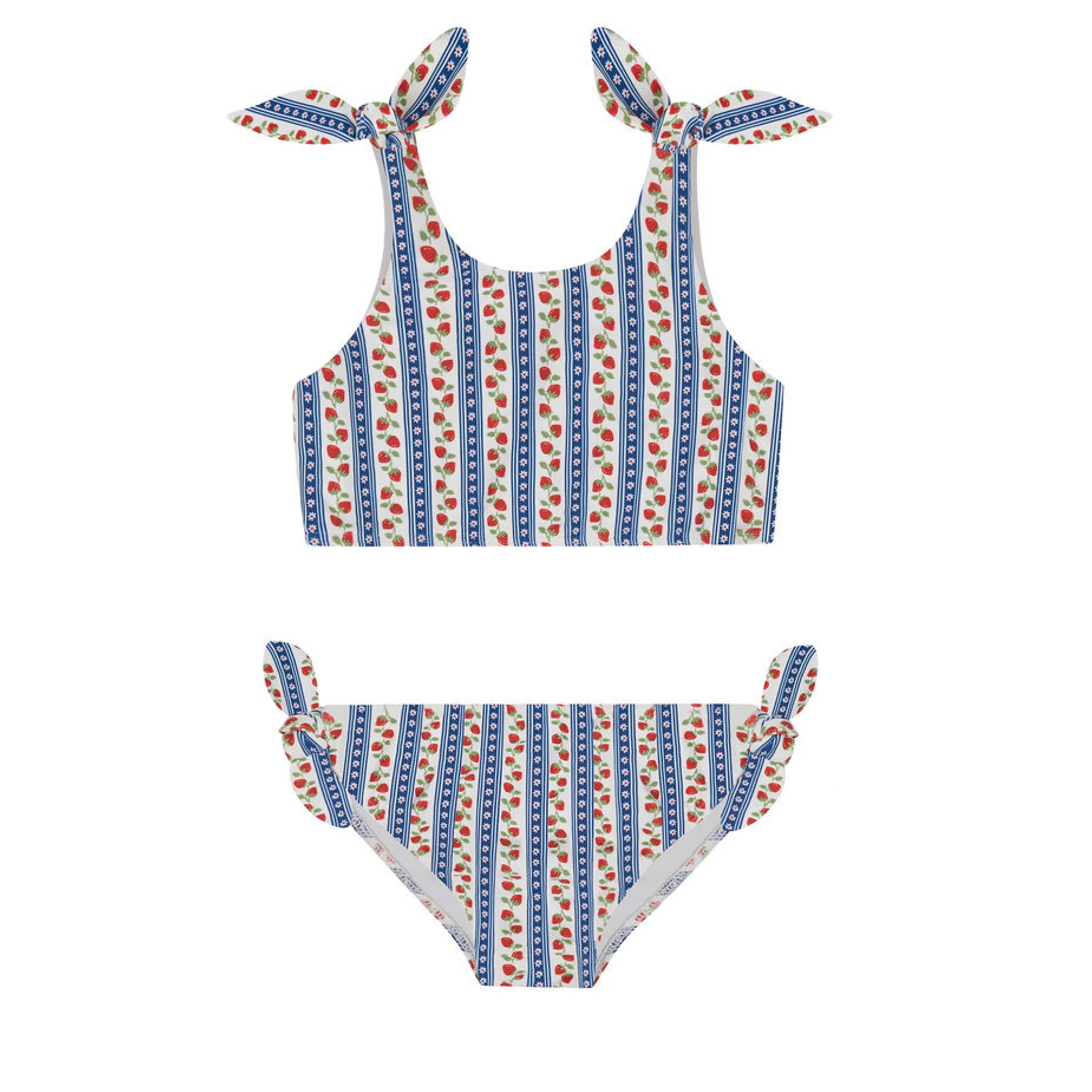 girls strawberry patch tie knot bikini | Minnow
