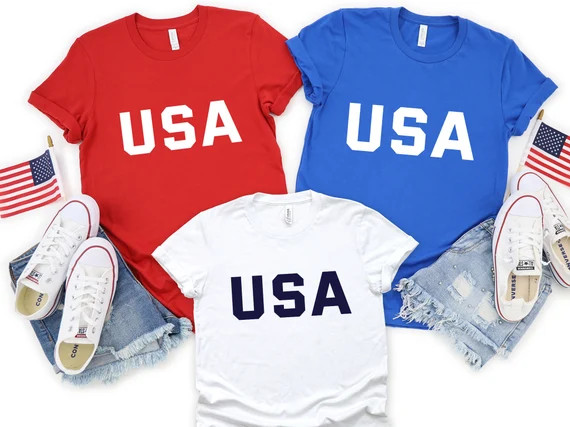 USA Shirt for Kids | Youth + Toddler USA Unisex Tee | America T Shirt | 4th of July | Matching Sh... | Etsy (US)