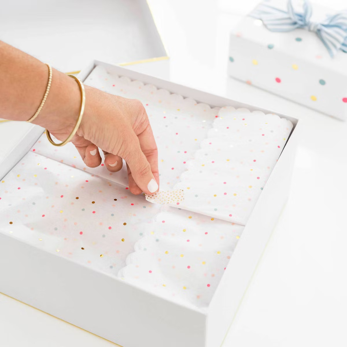 Gift Box White/Gold  - Sugar Paper™ + Target | Target