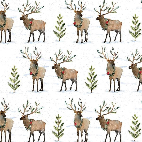 Punch Studio Rustic Elks Wrapping Paper | The Container Store