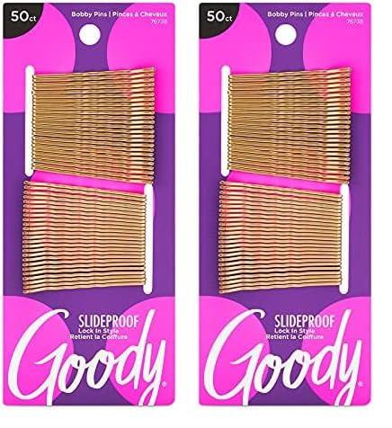 Goody Ouchless Hair Bobby Pins - 50 Count, Metallic Blonde - Slideproof and Lock In Place - Suitable for All Hair Types - Pain-Free Hair Accessories for Women and Girls - All Day Comfort (Pack of 2) | Amazon (US)