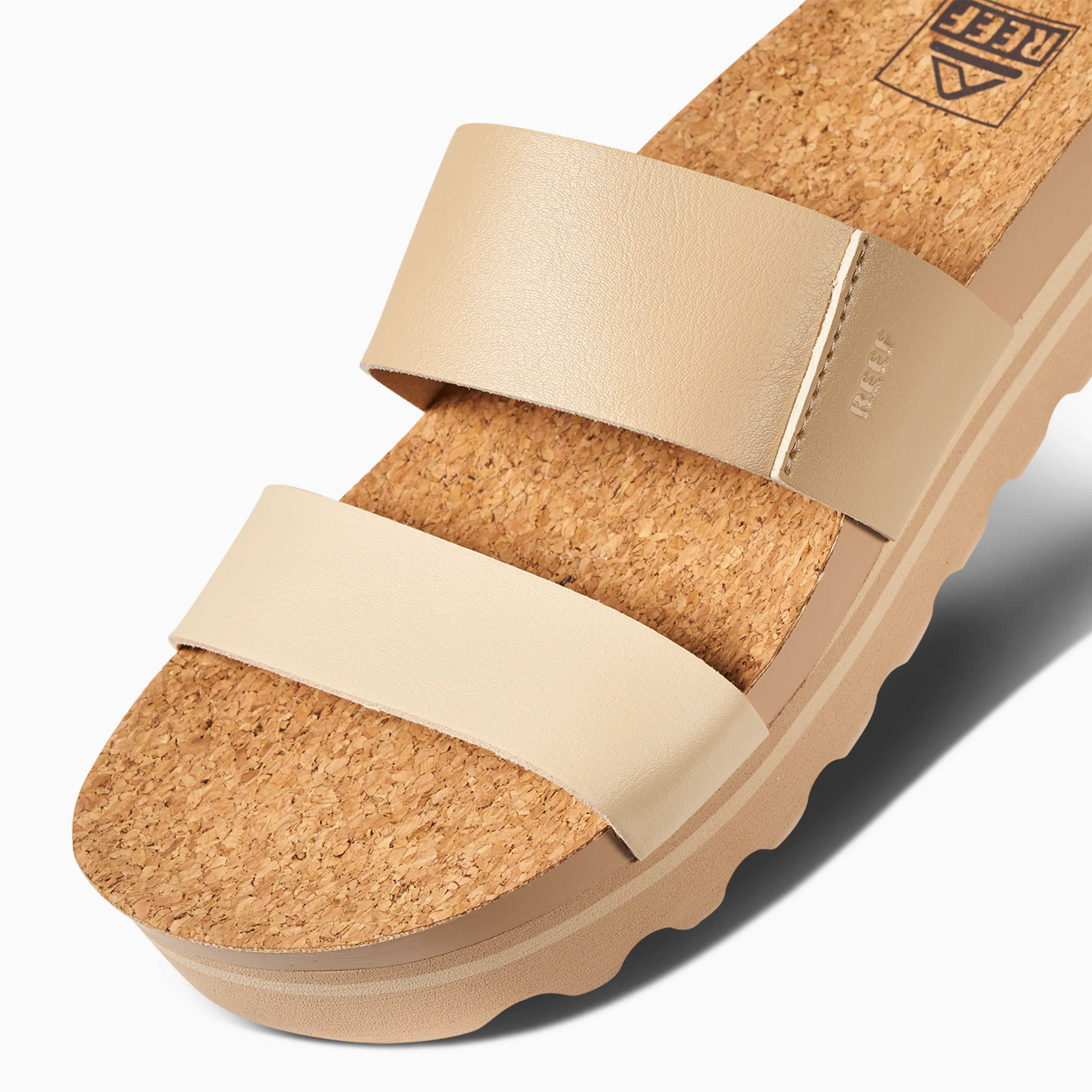 Women's Cushion Vista Hi Slides in Tan Wicker | REEF® | Reef