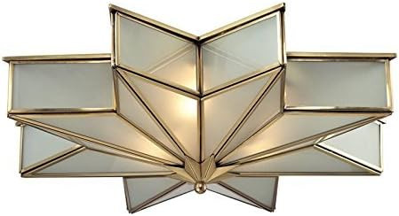 ELK Lighting 22011/3 Decostar Collection - Ceiling lamp (3 lights, 6 x 21 x 21 inches, brushed br... | Amazon (US)