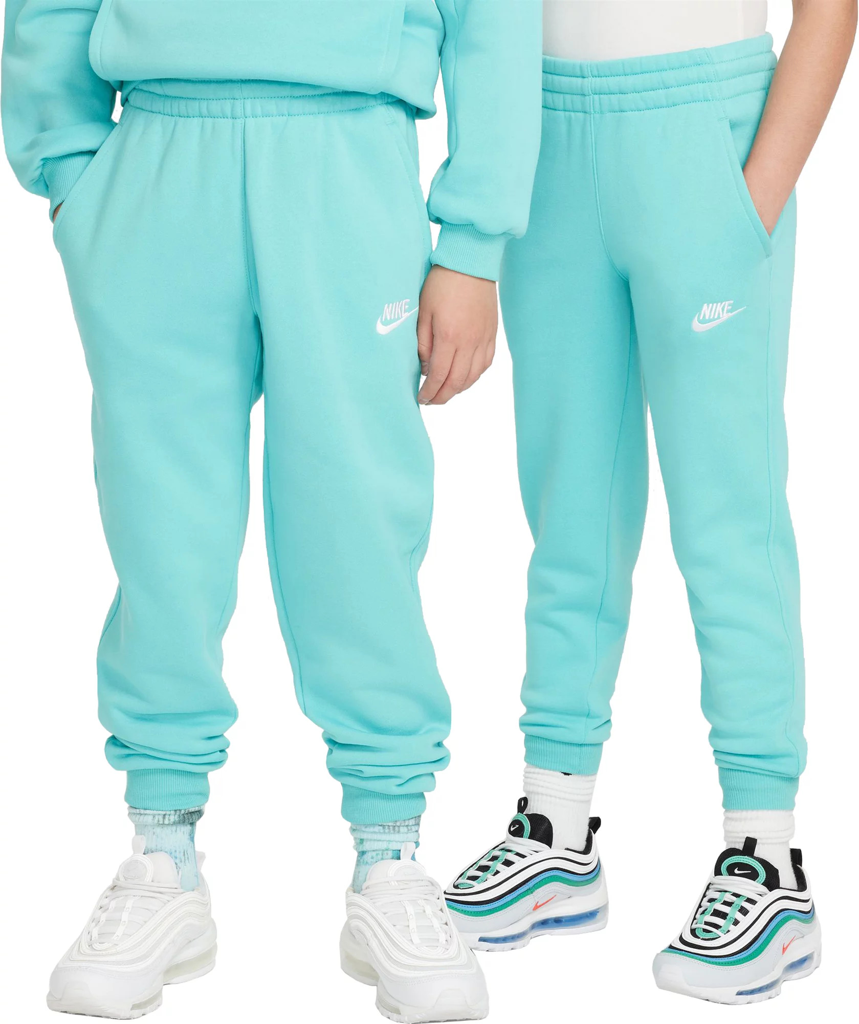 Nike All Kids Fit Sportswear Club Fleece Joggers, XL, Green Frost/White | DICK'S Sporting Goods