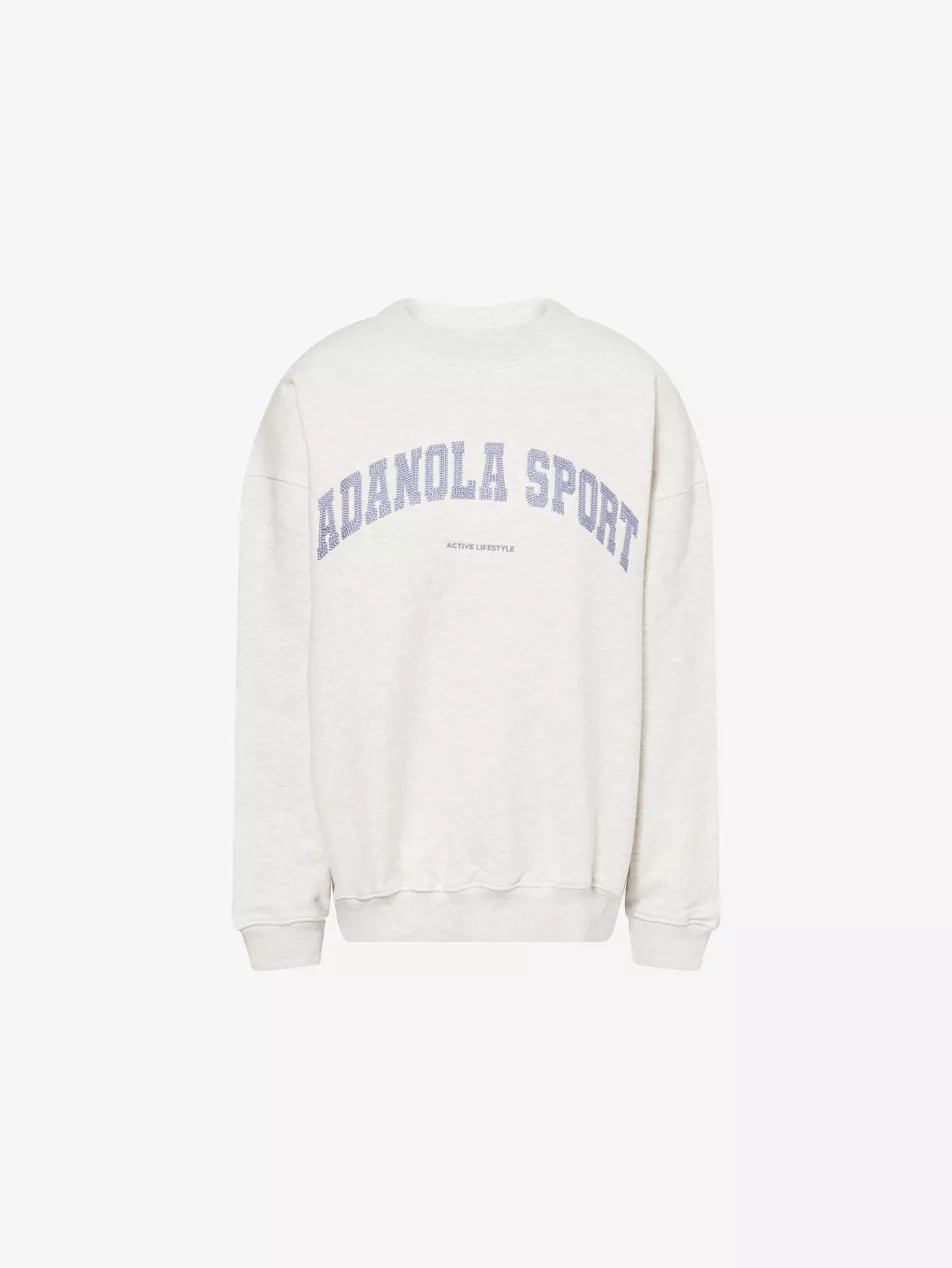 Oversized Embroidered-Logo Cotton Sweatshirt | Selfridges