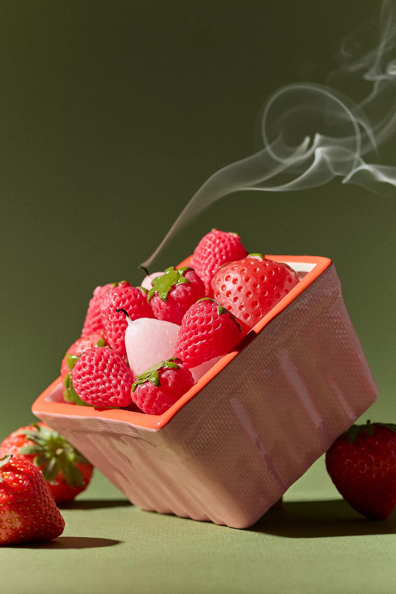 Strawberry Basket Ceramic Candle | Anthropologie (US)