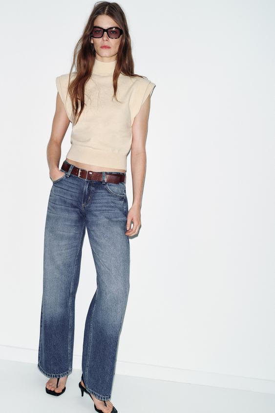 MARKED SHOULDERS KNIT TOP | Zara US