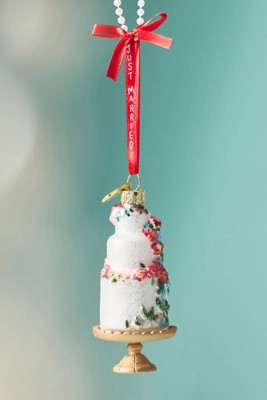 Just Married Glass Ornament | Anthropologie (US)