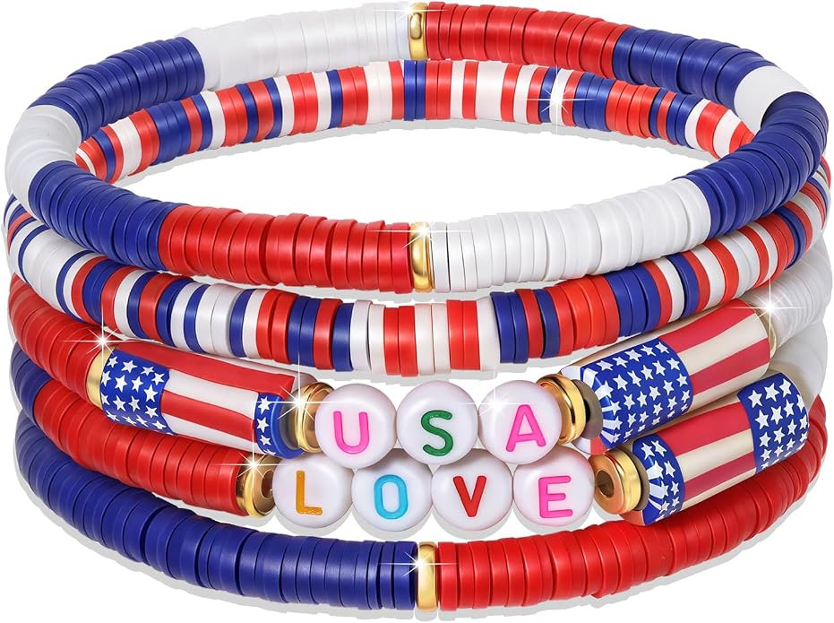 Friendship Bracelets - Beaded Bracelets Set for Teen Women, Stretchable Preppy Bracelets, Stackab... | Amazon (US)