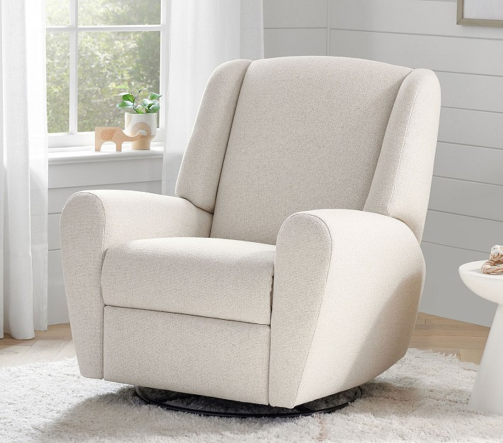 Taylor Power Recliner Performance Boucle Oatmeal | Pottery Barn Kids