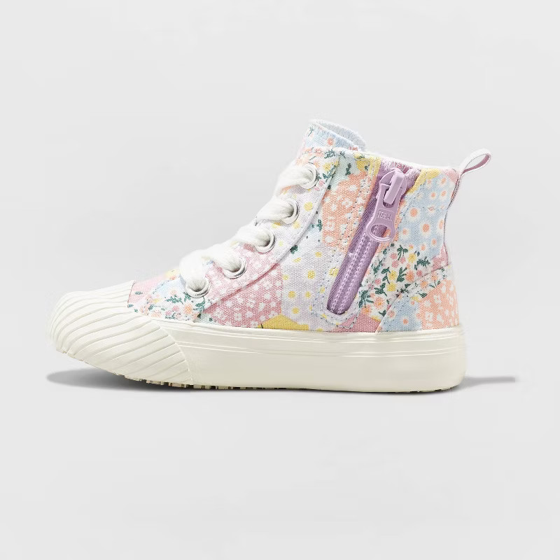 Toddler Girls' Shane Lace-Up Zipper Sneakers - Cat & Jack™ | Target