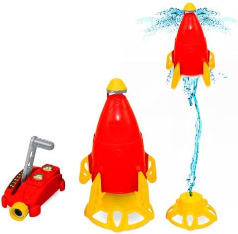 Discovery Toys Hydro Launch Water Rocket Outdoor Sprinkler Toy w/Hand Throttle Control | Kid Powe... | Amazon (US)