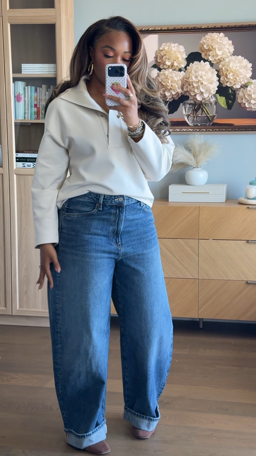 Medium top 12 jeans. LOVE the jeans.