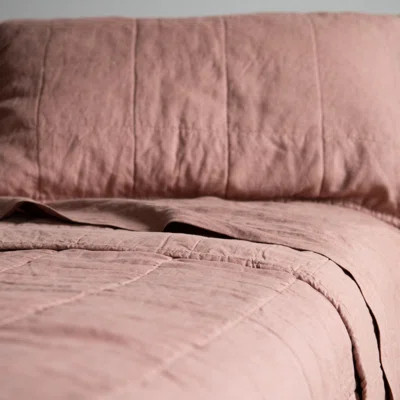 French Linen Box Stitch Quilt & Sham Set | Joss & Main