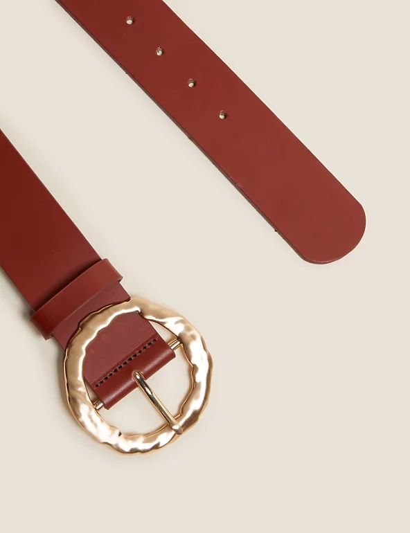 Leather Circle Buckle Waist Belt | M&S Collection | M&S | Marks & Spencer (UK)
