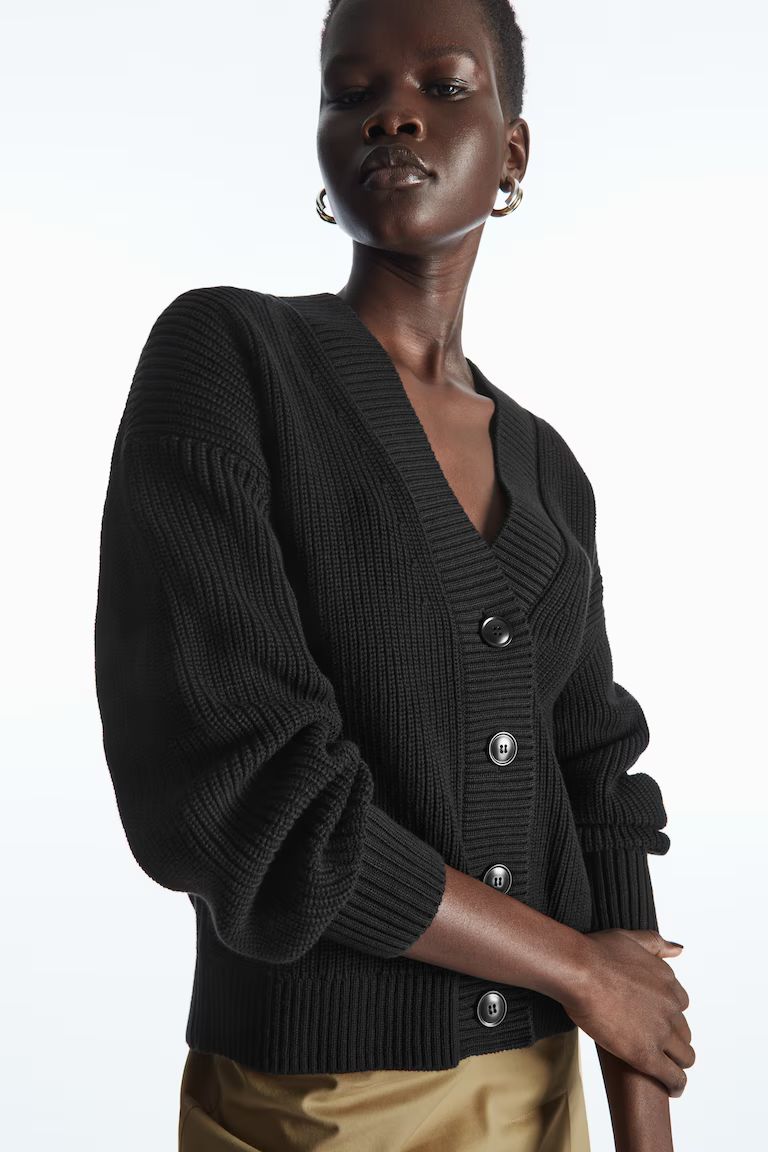 VOLUMINOUS-SLEEVE KNITTED CARDIGAN | COS (ANZ)