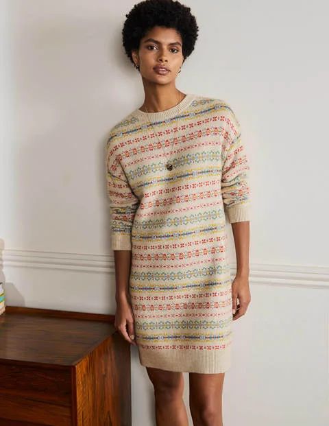 Cashmere Fair Isle Dress | Boden (US)