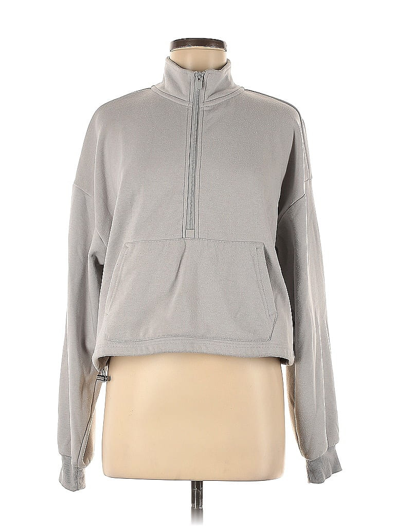 90 Degree by Reflex Sweatshirt: Gray Tops - Size Medium | ThredUp